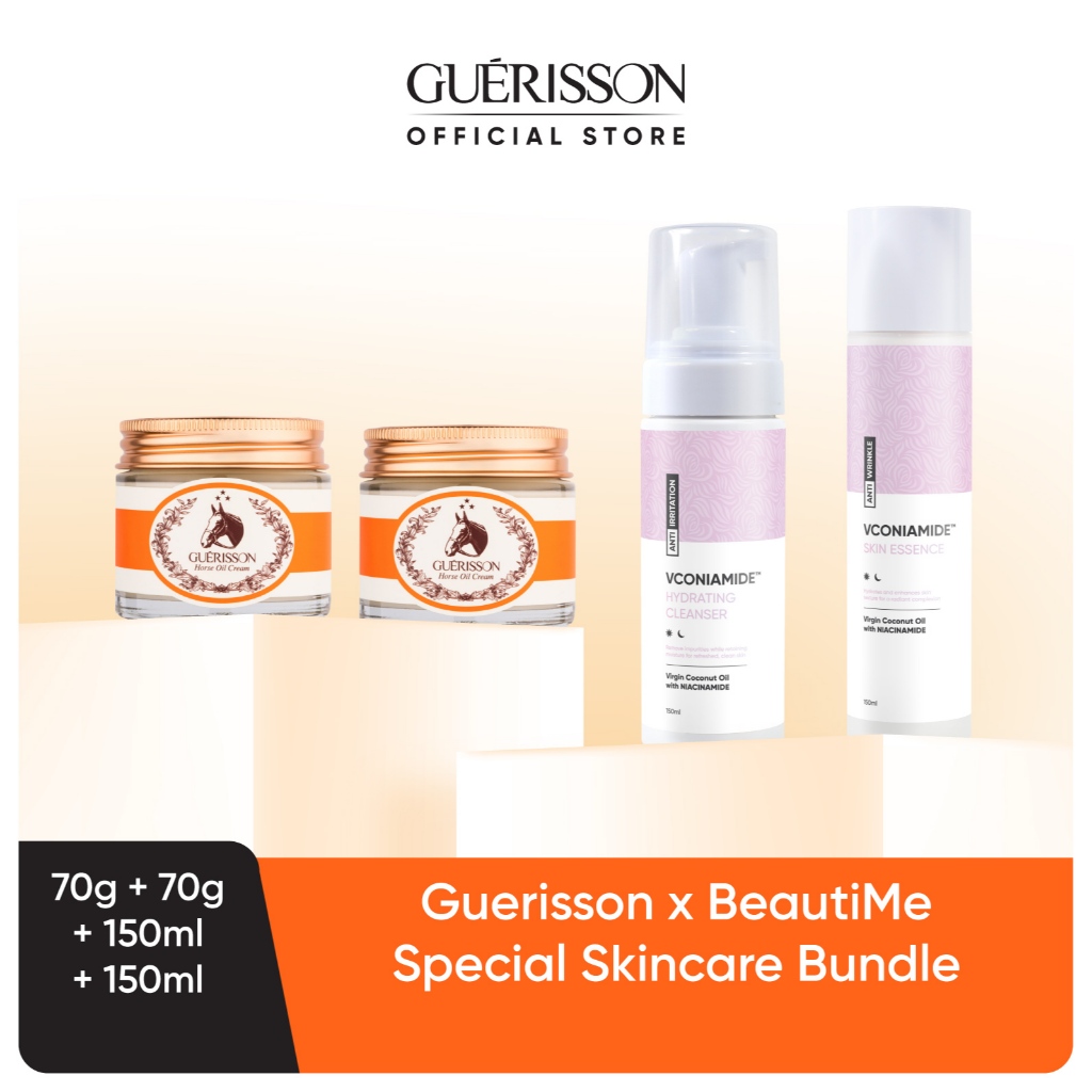Guerisson x BeautiMe Basic Skincare Bundle (2 Cream + 1 Cleanser + 1 ...