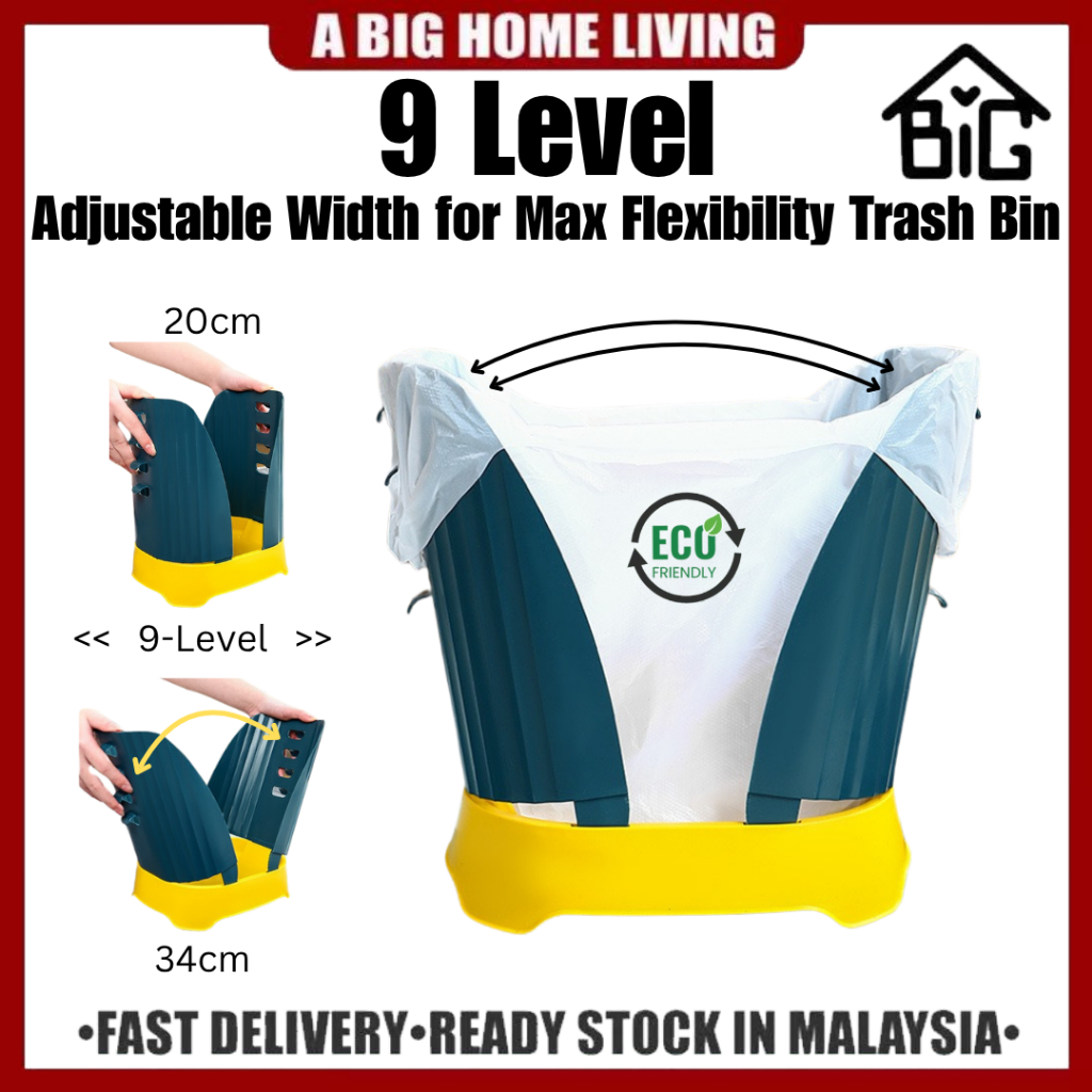 【ABIG】 9-Level 20cm-34cm Adjustable Width for Max Flexibility Garbage ...