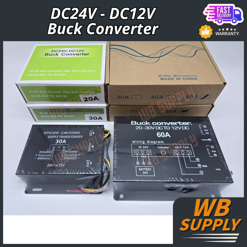 DC24V to DC12V Car Power Electric Buck Transformer Converter Truck ...