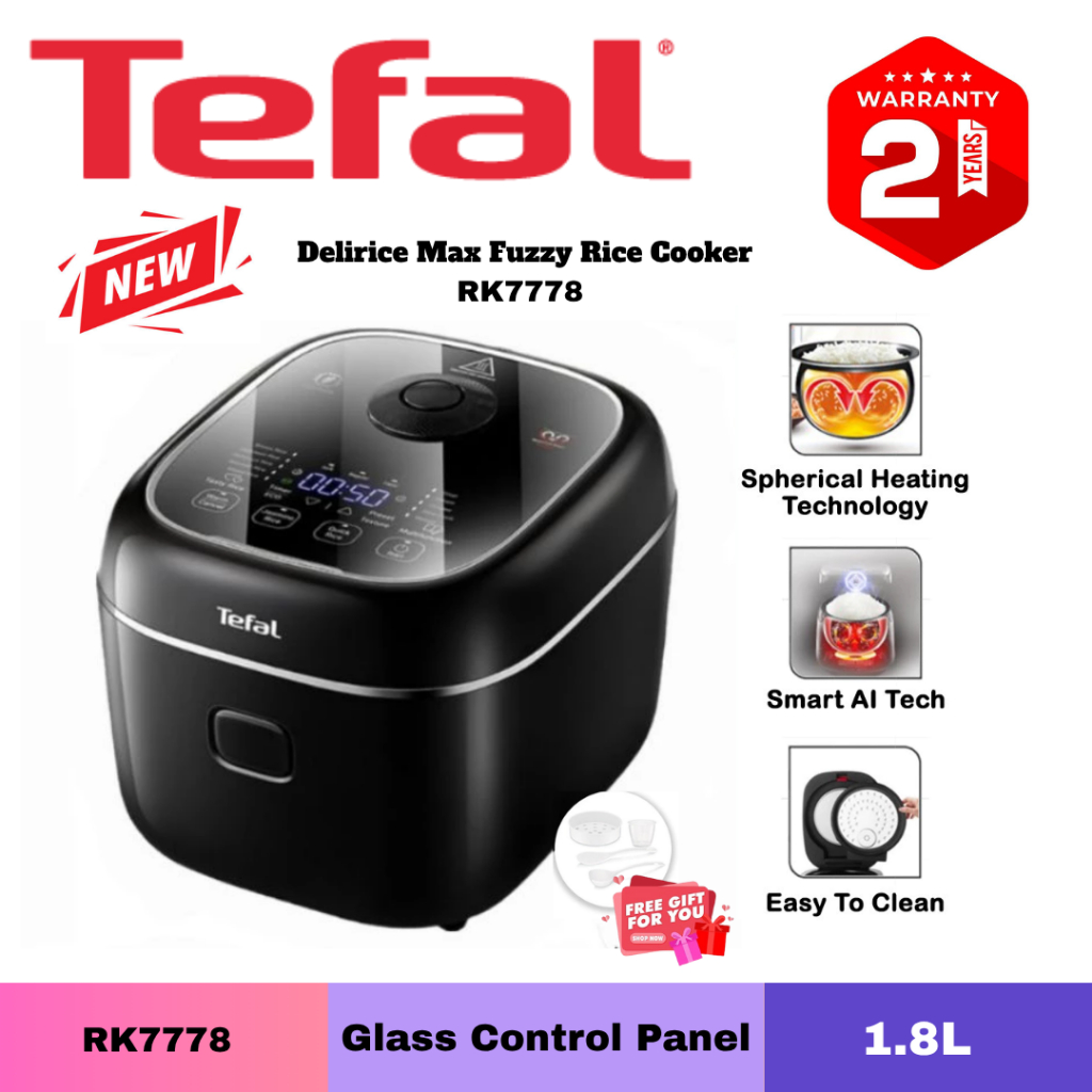 Tefal 1.8L (10 Cups) Delirice Max Fuzzy Logic Rice Cooker RK7778 13 ...