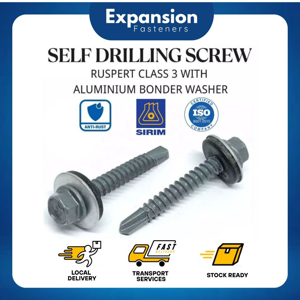 Self Drilling Screw {Anti Rust Ruspert Class 3 } Hexagon Head Bonded ...