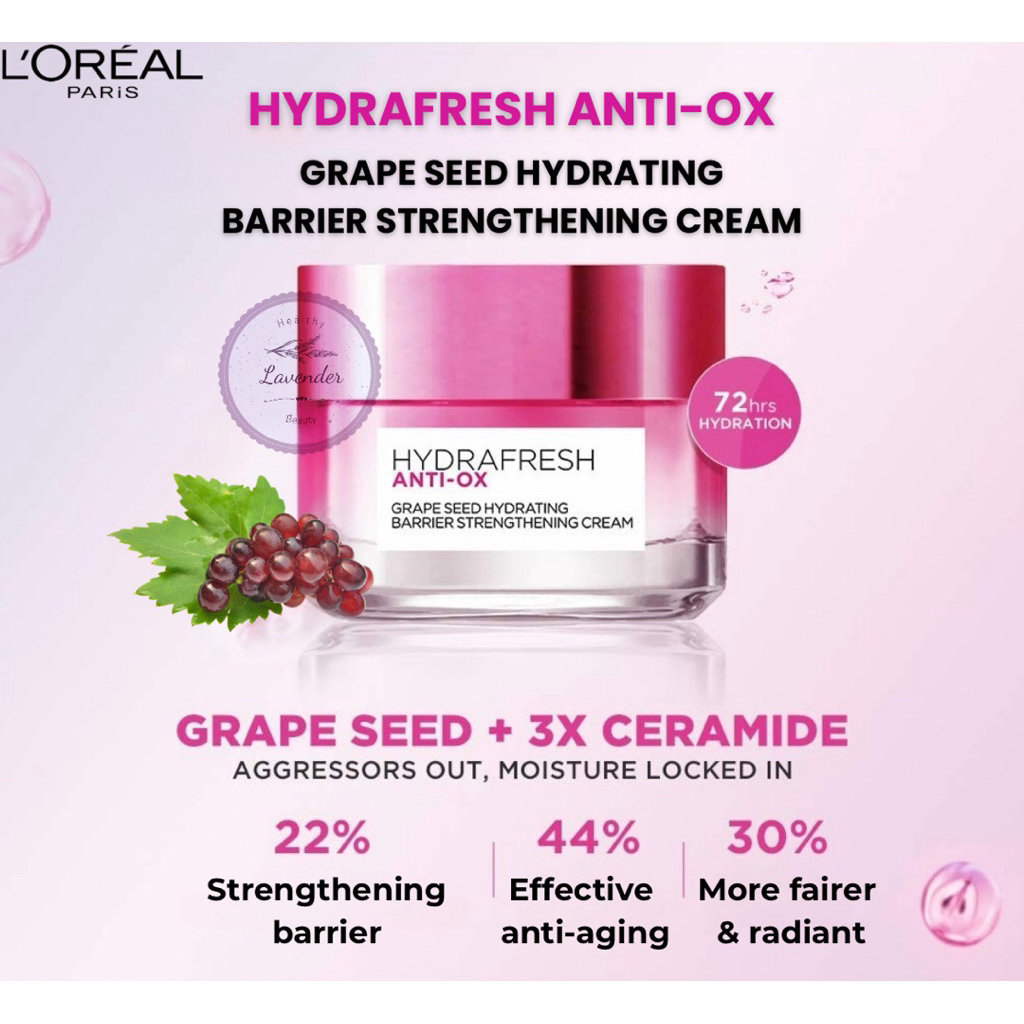 L'ORÉAL PARIS HydraFresh ANTI-OX GRAPESEED HYDRATING BARRIER ...