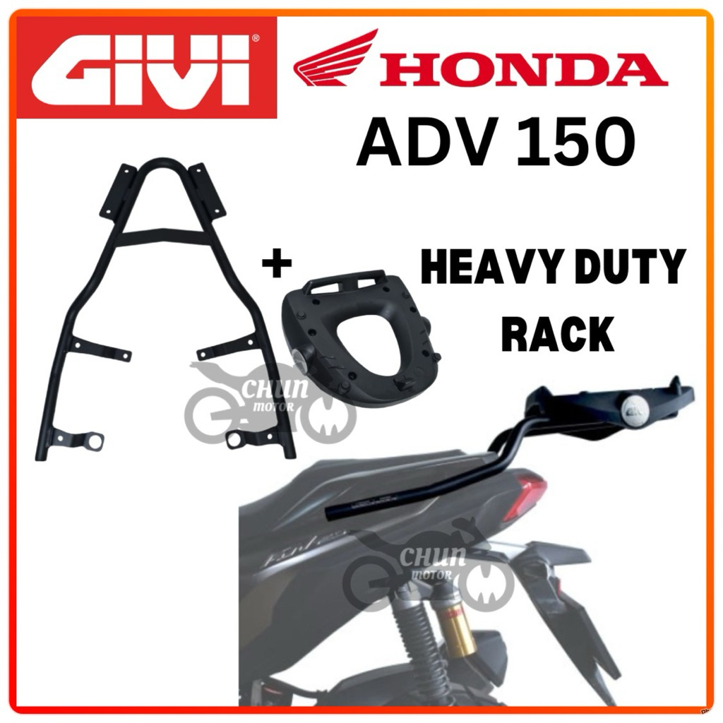 Honda ADV150 Original HEAVYDUTY RACK GIVI SRV Rack untuk Honda ADV 150 ...