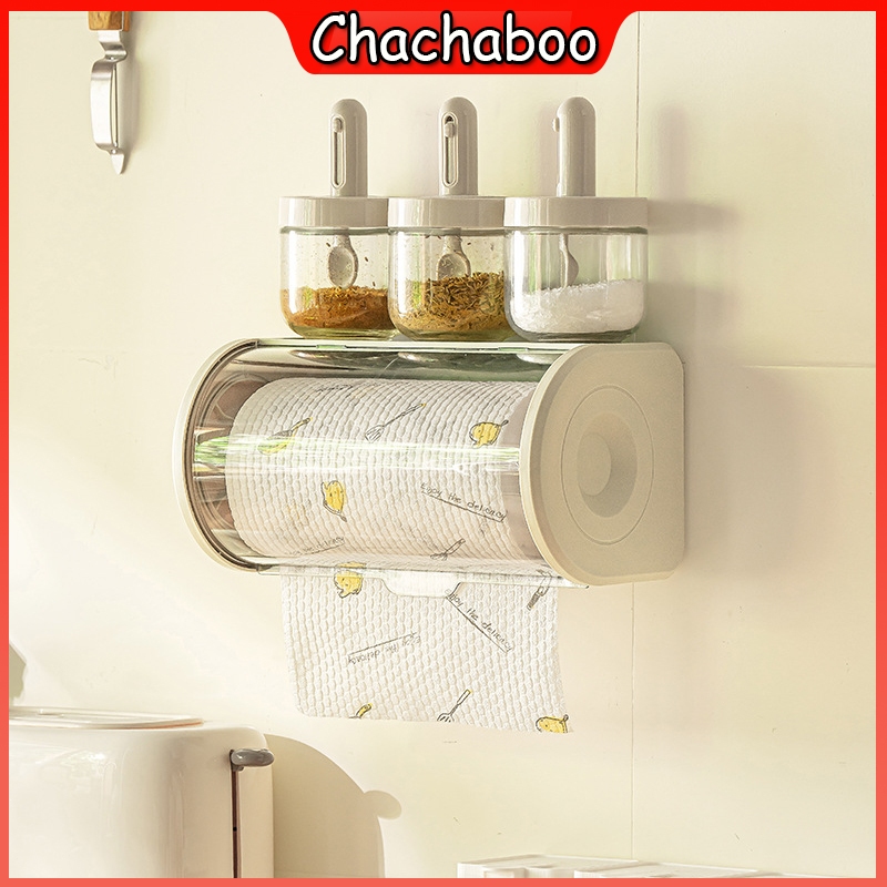 Kitchen Roll Paper Storage Box Wall-mounted Kitchen Toilet Roll Paper ...