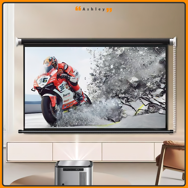 Skrin Projektor Projector Screen 3D 4K LCD Layar Projector Screen ...