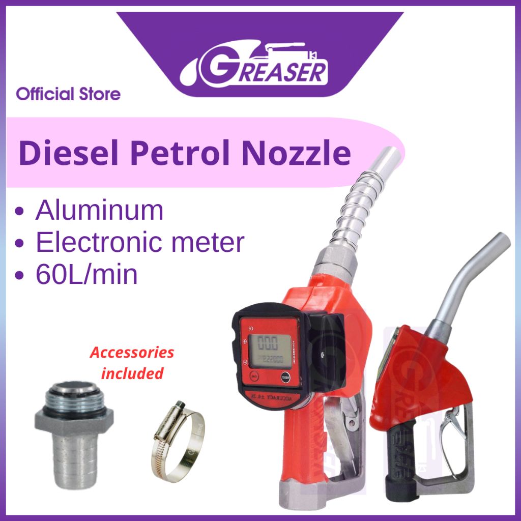 Diesel Petrol Nozzle with electronic Meter / Automatic Fuel Dispenser ...