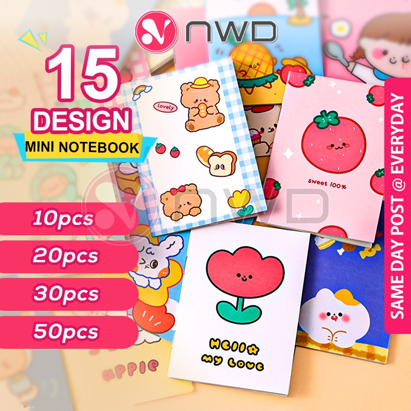 𝗛𝗔𝗡𝗗𝗬 𝗗𝗢𝗢𝗗𝗟𝗘 》10/20/30/50pcs Cute Cartoon Mini Pocket Notebook Notepad ...