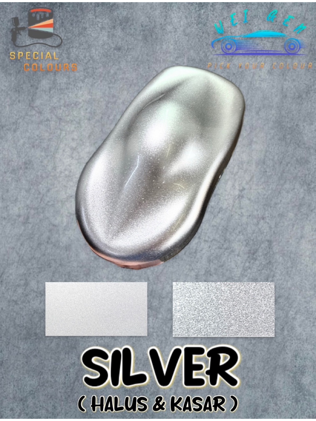 SR23 CHROME SILVER / S17 NORMAL SILVER ( 2K PAINT WITH HIGH TEMPERATURE ...