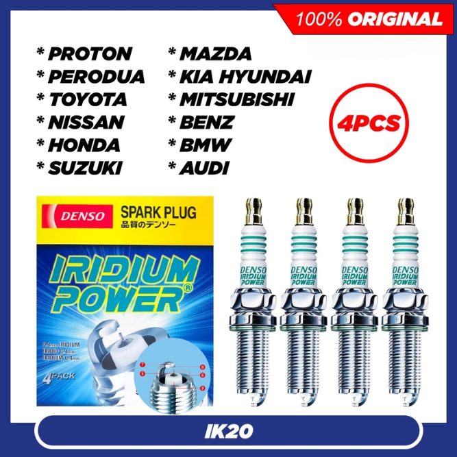 IK20 DENSO IRIDIUM POWER SPARK PLUG IK20 #5304 (4PCS) | Shopee Malaysia