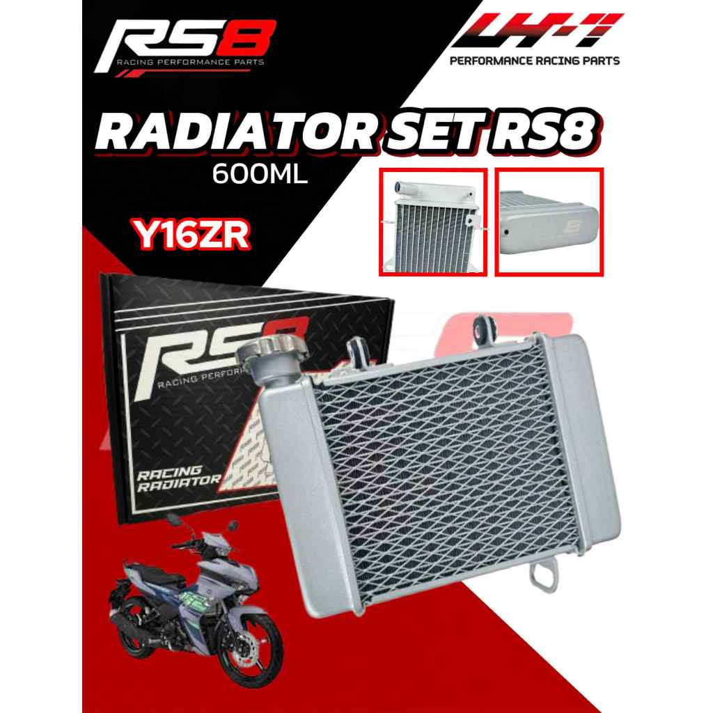 RS8 RADIATOR 600ML BIG FOR YAMAHA LC135/Y15/Y16 & HONDA RS150 TANKI ...