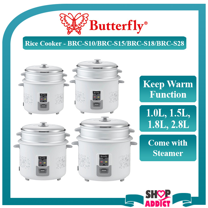 Butterfly Rice Cooker with Steamer 1.0L BRC-S10 | 1.5L BRC-S15 I 1.8L ...