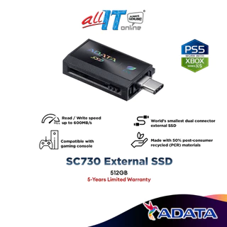 Adata SC730 Up to 600MB/s Read/Write Speed External SSD (512GB)