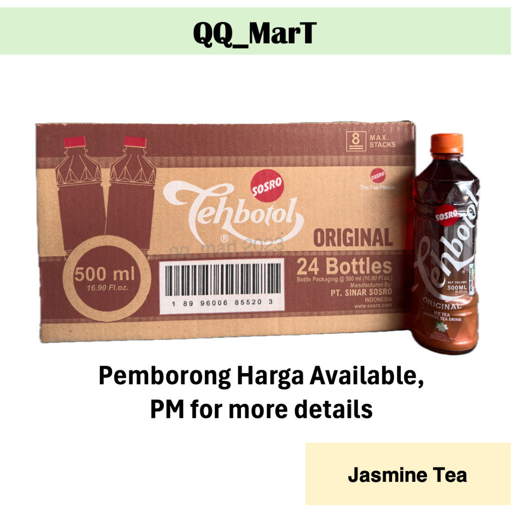 Teh Botol Sosro 500ml x 24 Bottles | CARTON | Original | Ready-to-drink ...