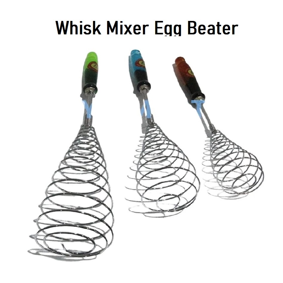 Whisk Mixer Egg Beater Paste Spring Pemukul Telur Penaik telur menual ...