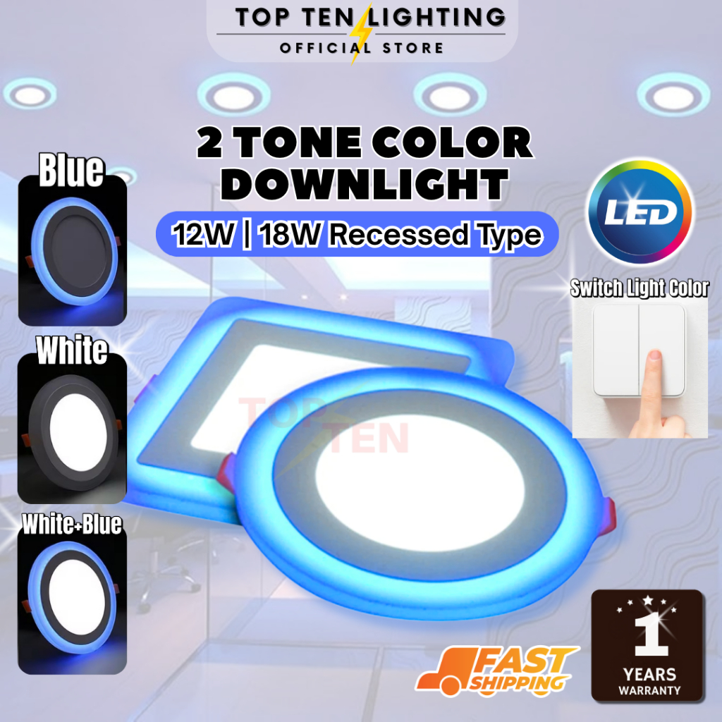 2 Tones 3 Modes LED Downlight 4