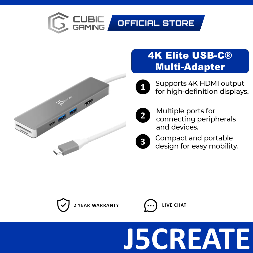 J5 Create USB-C® & USB4™ Multi-Port Adapters | 4K & 8K Support | Shopee ...