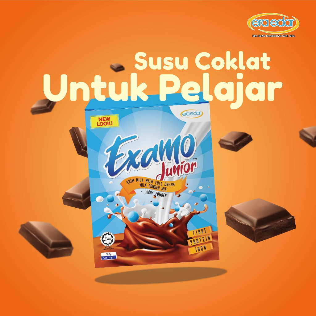 Examo Junior ERA EDAR Susu Tepung Berperisa Coklat Chocolate Flavoured ...