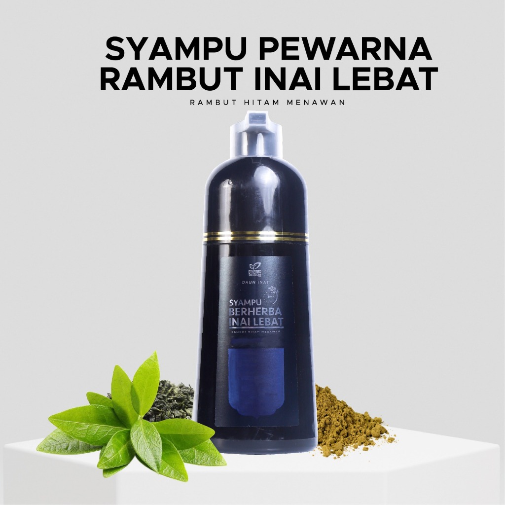 DHERBS SYAMPU PEWARNA RAMBUT INAI LEBAT BLACK & BROWN | Shopee Malaysia