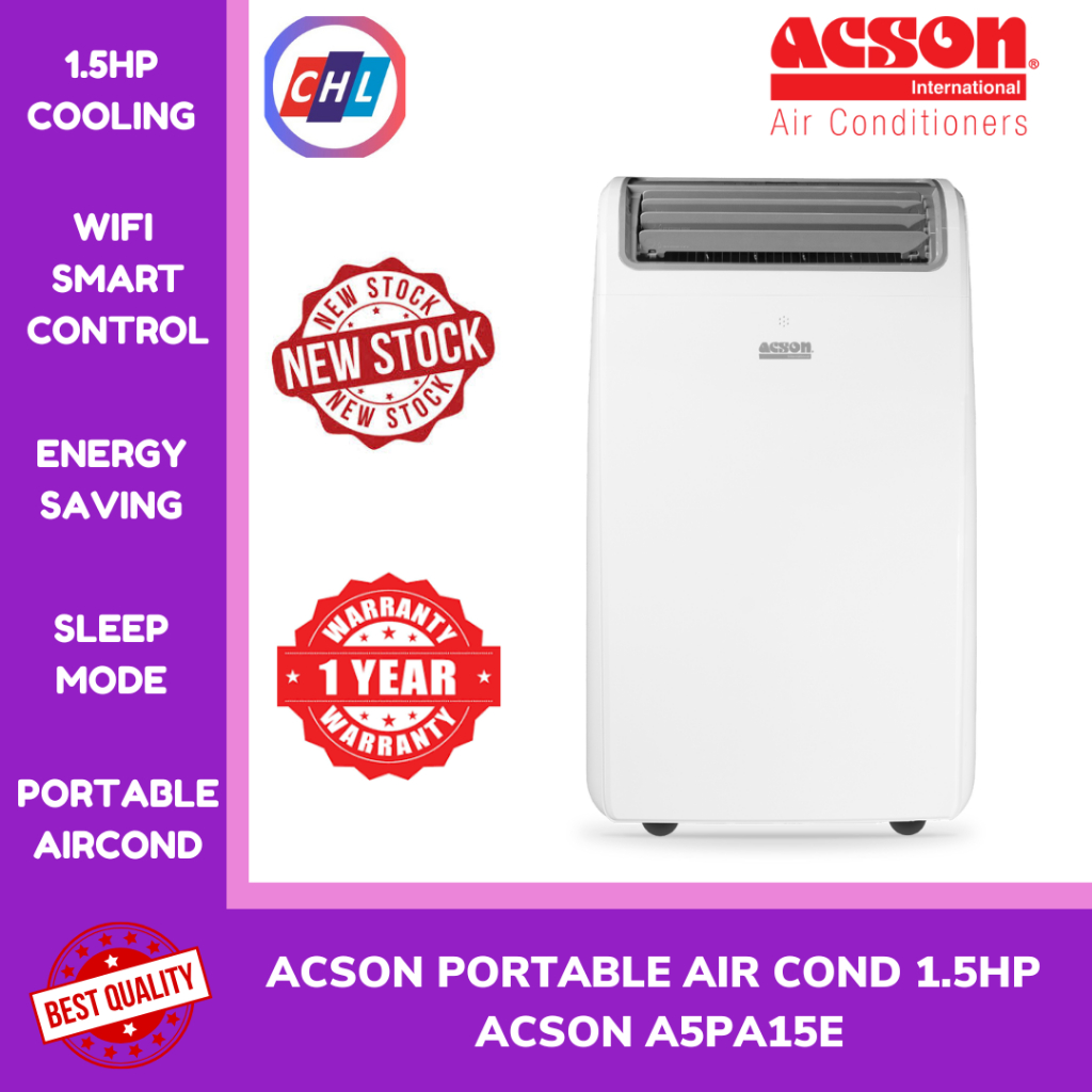 ACSON A5PA15E 1.5HP PORTABLE AIRCOND WITH WIFI & REMOTE (MOVEŌ SERIES ...
