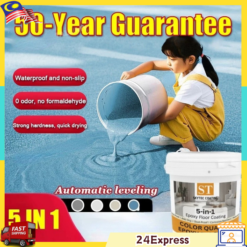 Cat Lantai Simen Epoxy 5IN1 700ml Floor Coating Waterproof Anti Slip ...