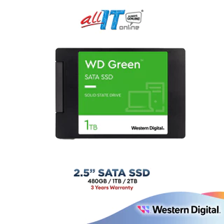 Western Digital WD Green 2.5'' SATA III Internal Solid State Drive SSD (480GB / 1TB / 2TB)