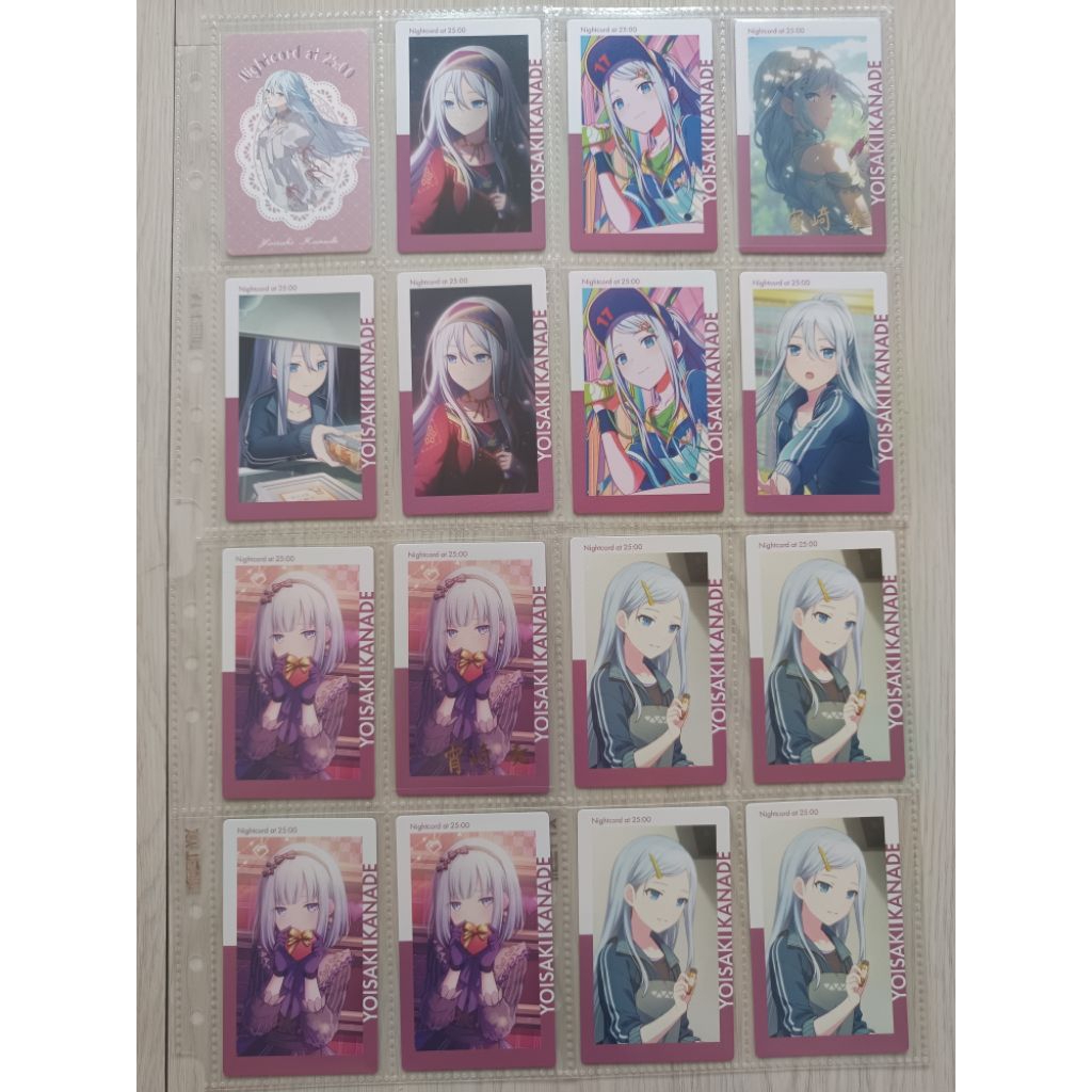 PJSK Project SEKAI Merch 25 nightcord Yoisaki Kanade knd ep card ...