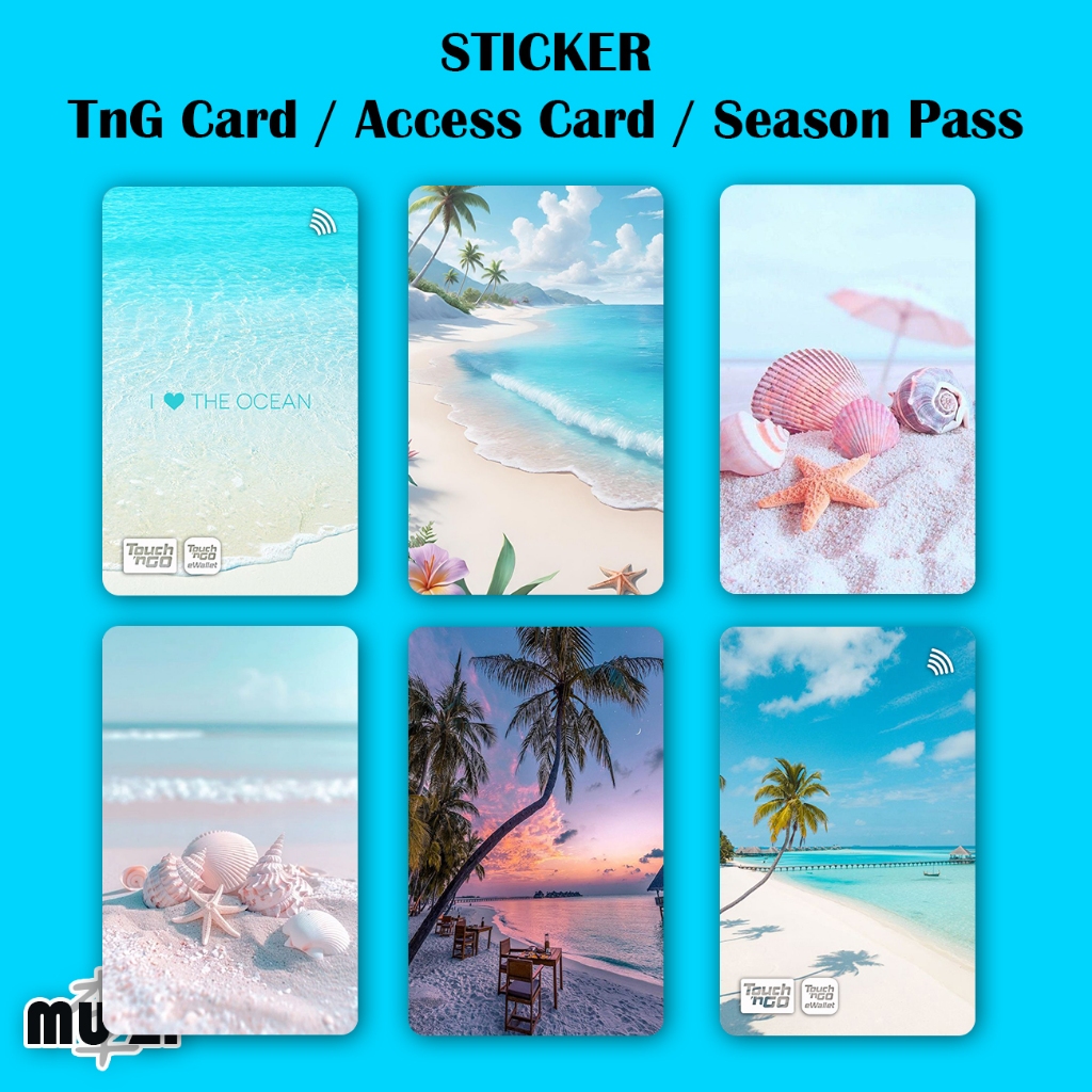 Beach TnG Card STICKER NFC STICKER Waterproof Thick Hard Quality Beach ...