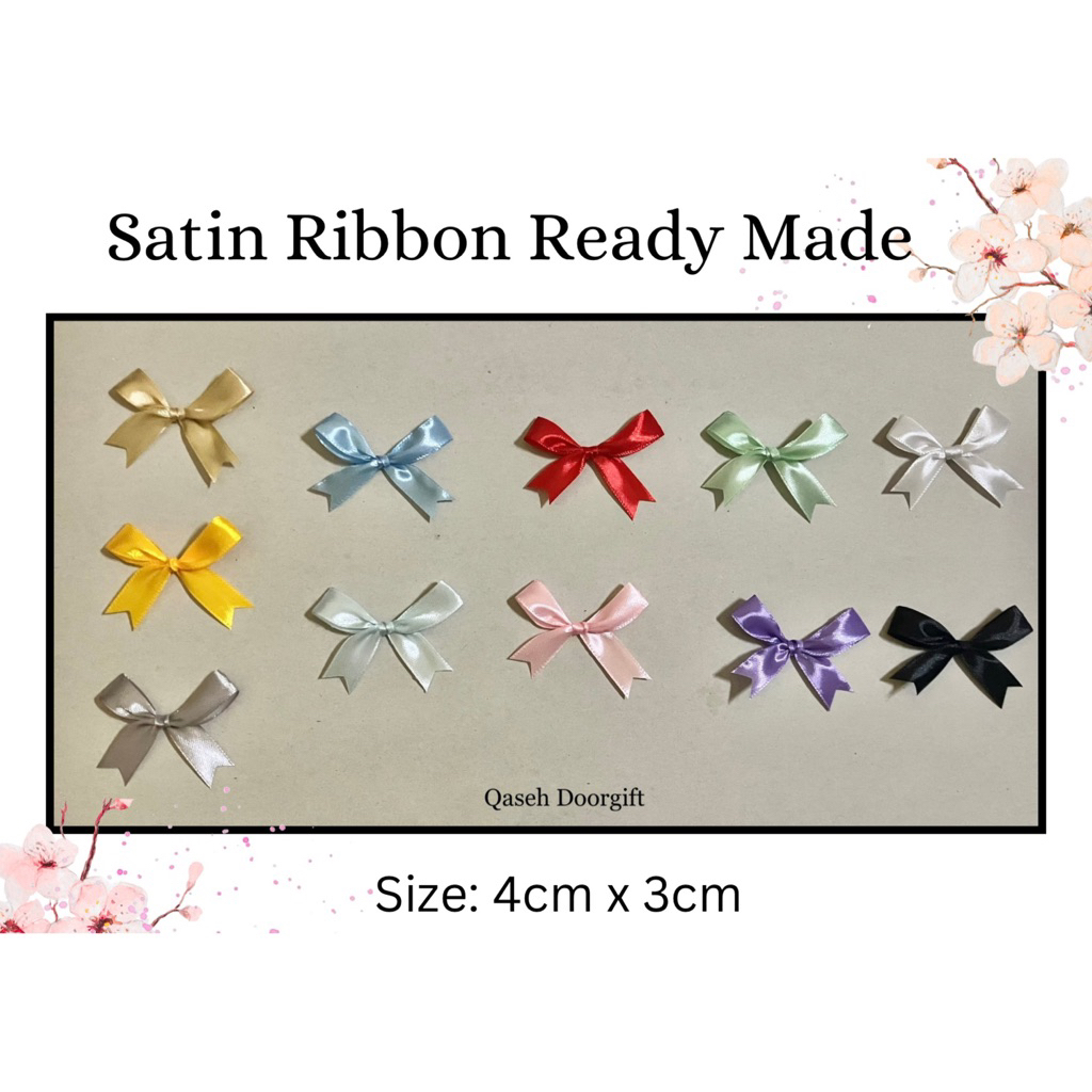 Satin Ribbon Ready Made - (10pcs/30pcs/50pcs) | Shopee Malaysia