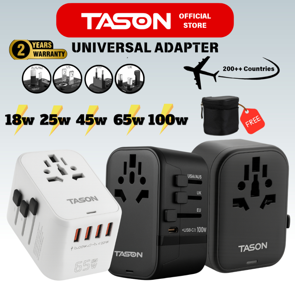 Tason Universal Adapter Travel International Adapter Plug Universal ...