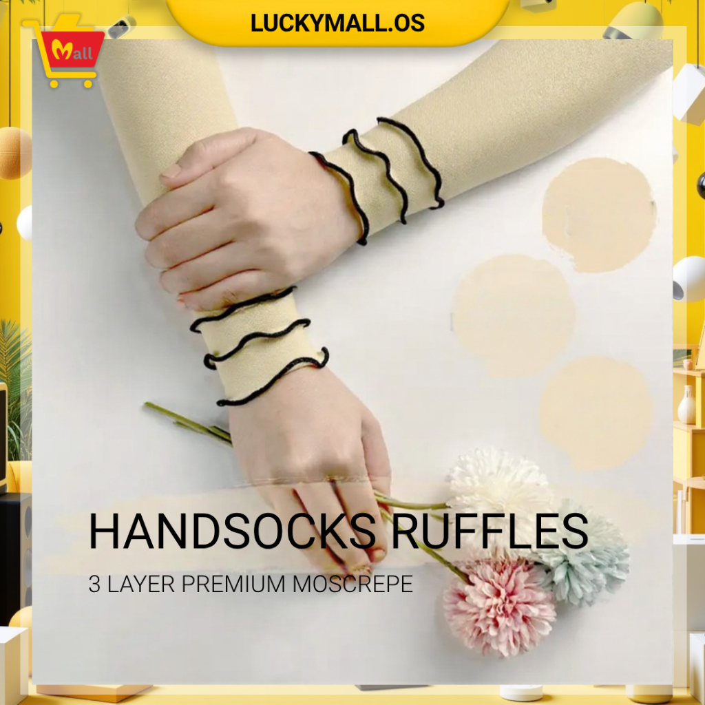(Ready Stock) Muslimah Handsock 3 Layer Ruffle, Selesa & Lembut, Inner ...