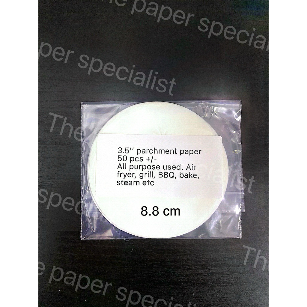 50 PCS Round Baking Parchment Paper NON STICK FOOD GRADE(baking, BBQ ...