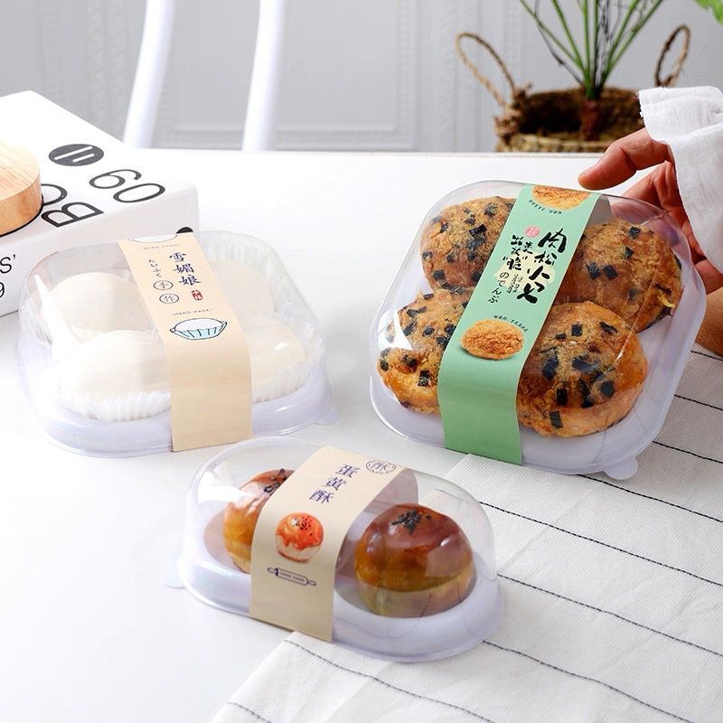 [READY STOCK] 10/50PCS Food Grade Anti Fog Packaging Puff Box/ Mochi ...