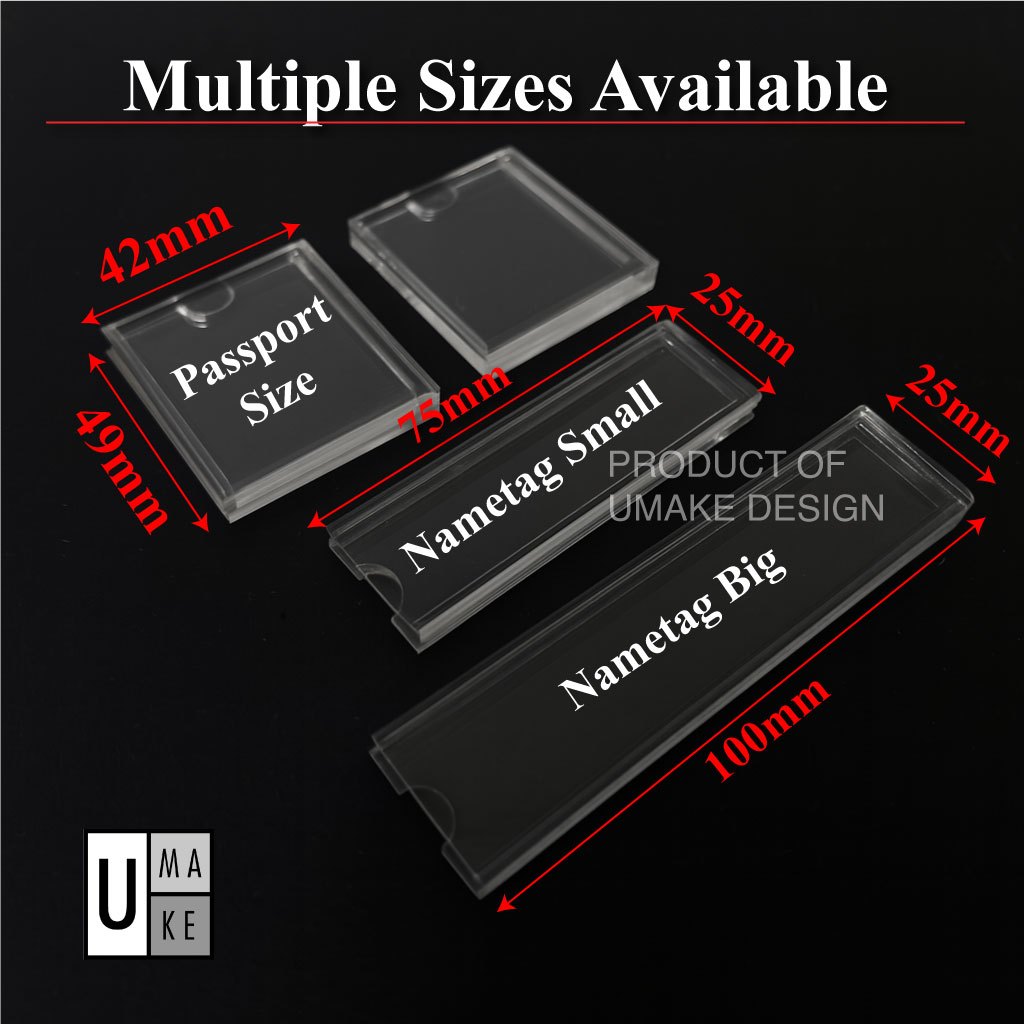Acrylic Clear Passport Size Photo Frame For Organisation Chart/ Carta ...