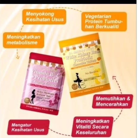 COMBO OLZZ PROBIOTIK VITAMIN B & C PROBIOTIC + WHITE KIDNEY BEAN ...