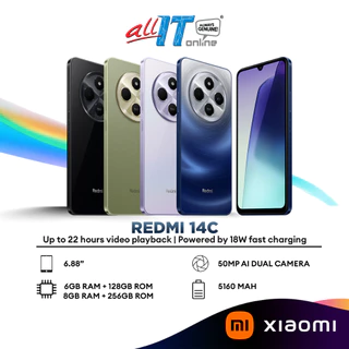 Xiaomi Redmi 14C 6.88" 6GB+128GB | 8GB+256GB 50MP Camera | 5160mAh | MediaTek Helio G81 (Black/Green/Blue)