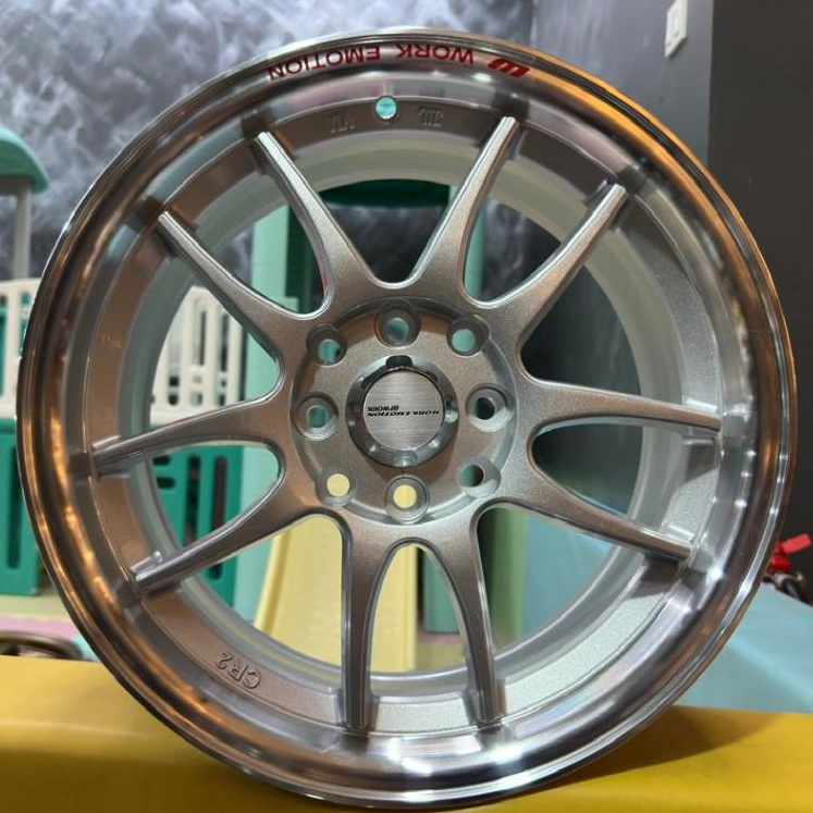 WORK EMOTION CR2 17'' 16'' 15'' WHITE / GLOSSY SILVER NEW SPORT RIM ...