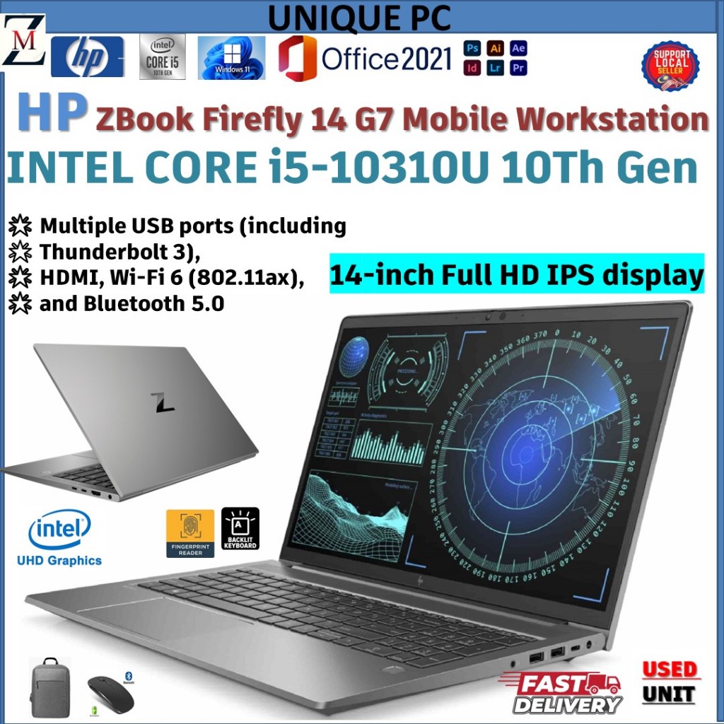 Buy HP ZBook Firefly 14 G7 Core I7 10th Gen 14" UHD Mobile Workstation Laptop - ZBook Firefly 14 G7 Price In Bangladesh - Foto 5