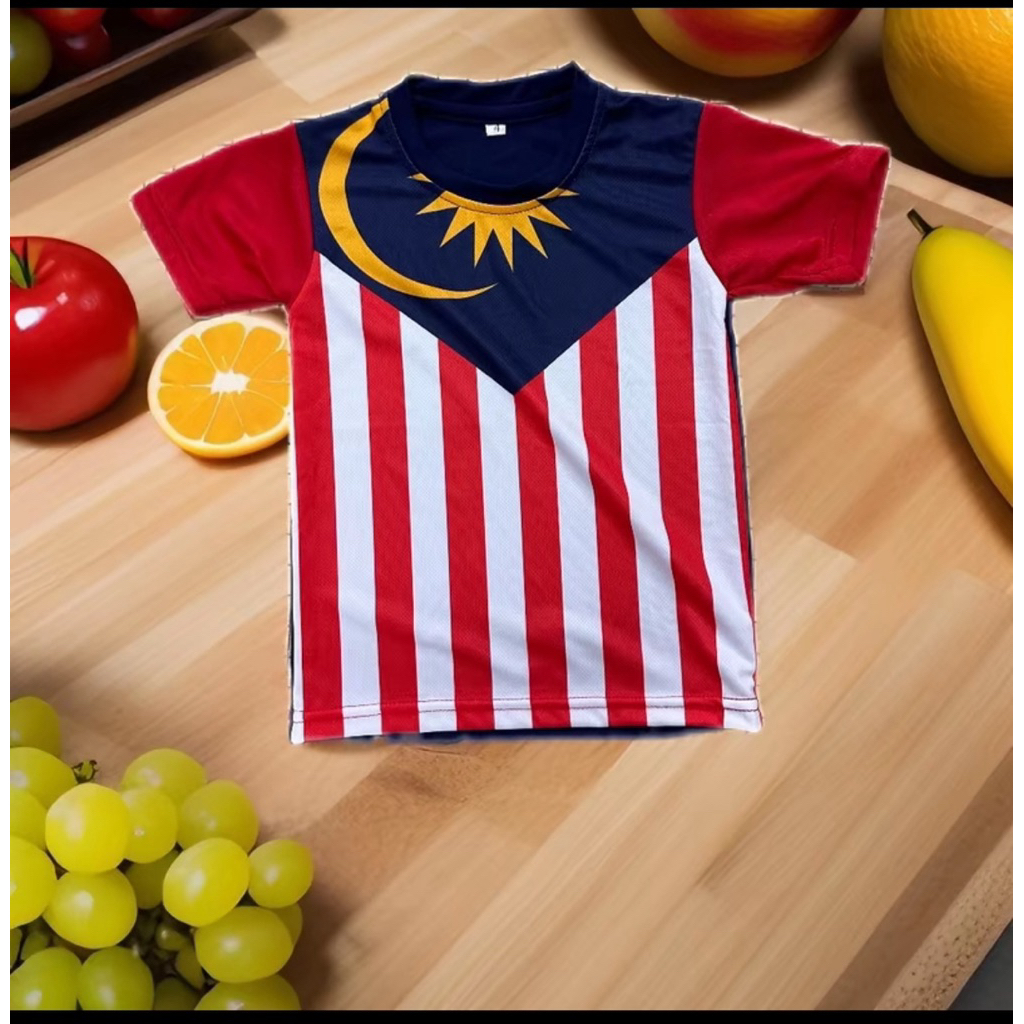 Flag Malaysia Baju Budak T-Shirt Merdeka Jersey viral Unisexv68th Baby ...