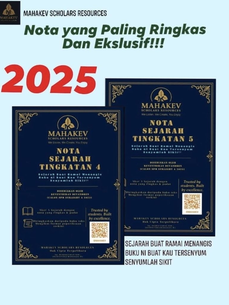 SPM SEJARAH TINGKATAN 4-5 KSSM NOTA LENGKAP DAN PADAT #NOTA RINGKAS # ...