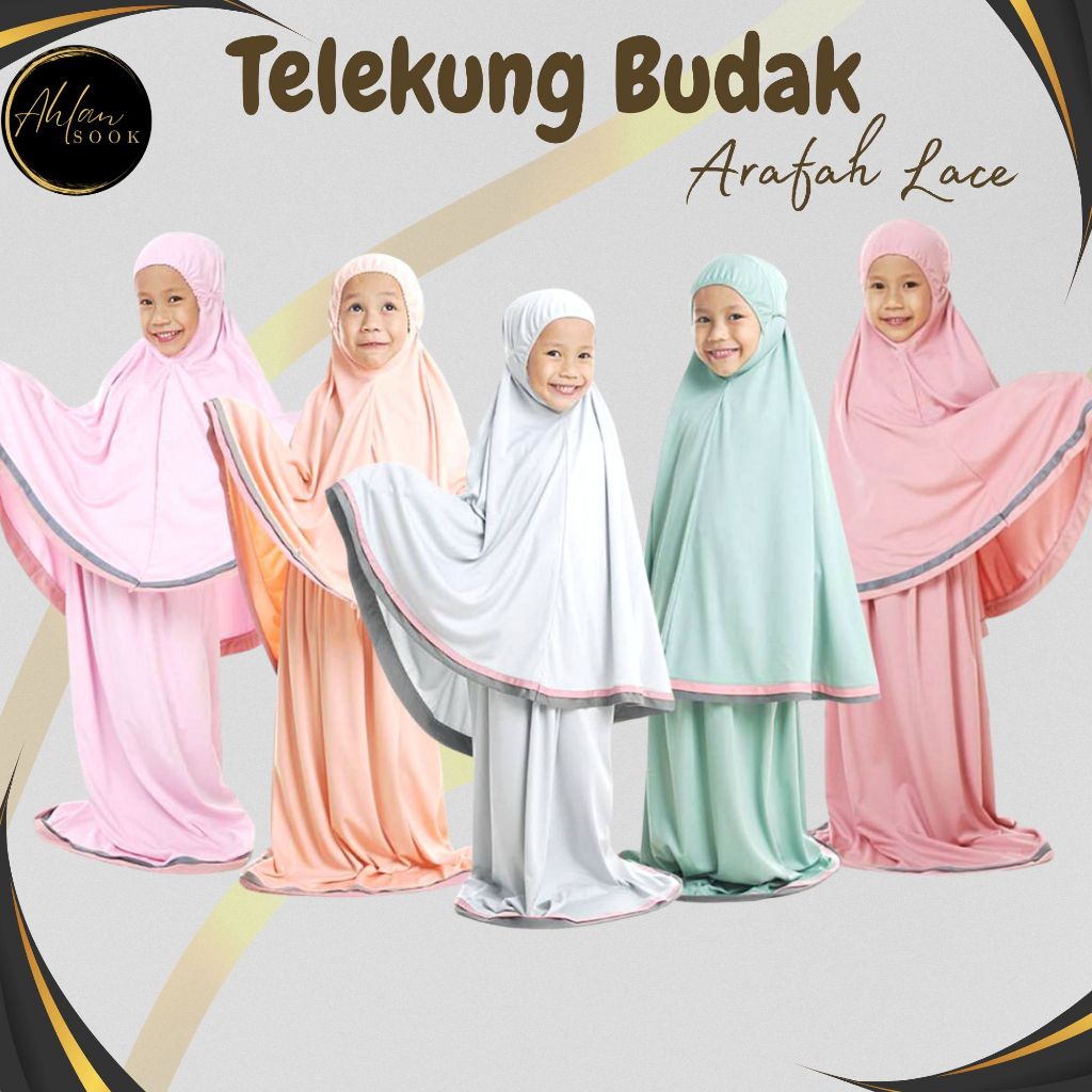 Telekung Budak Arafah Lace Pelbagai Pilihan Warna Menarik untuk Budak ...