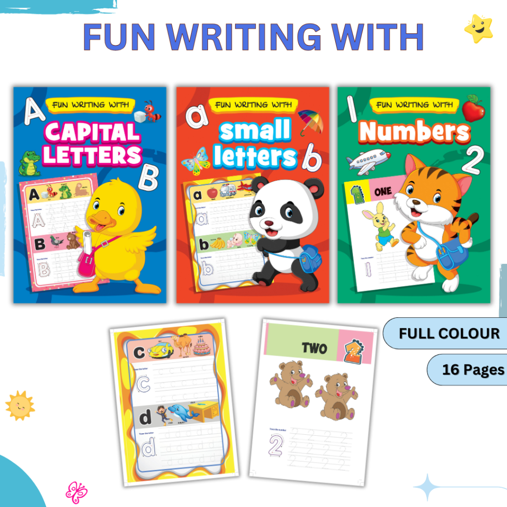 Fun Writing With Capital Letters, Small Letters & Numbers | Writing ...