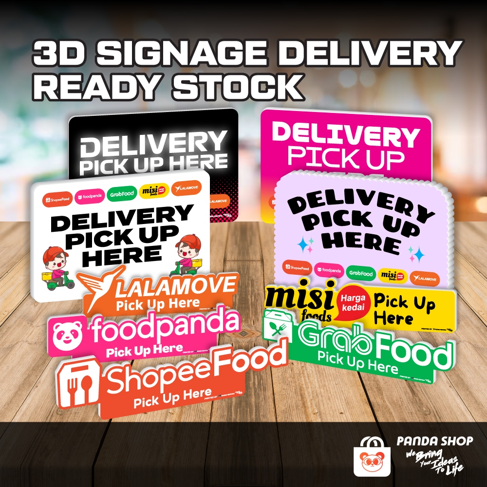 3D SIGNAGE DELIVERY PICK UP HERE READY STOCK | LATEST DESIGN 2026 ...