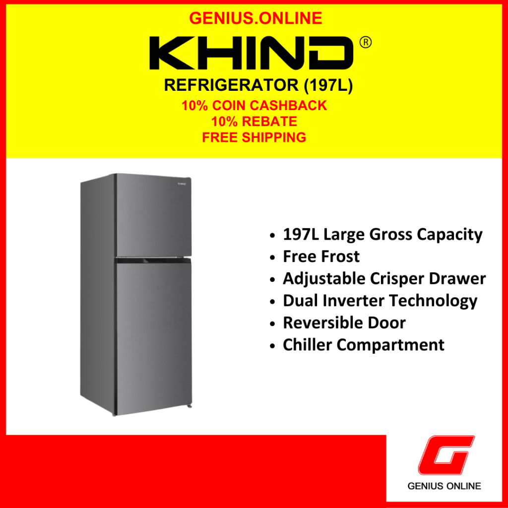 [SIRIM APPROVED [READY STOCK]] KHIND Refrigerator (197L) RF205 | Shopee ...