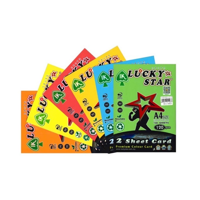 2 Sheet Card A4 120gsm / Colour Paper Card ( DARK COLORS ) | Shopee ...