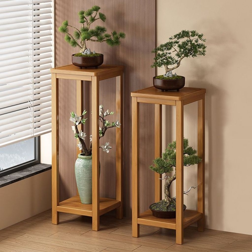 Plant Stand Bamboo Flower Rack Solid Wood Flower Stand Potted Plant ...