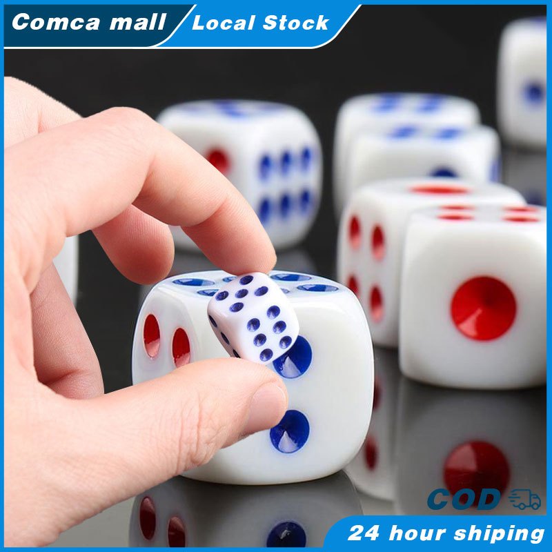 Lianshi 22MM Rounded Blank Six Sided Dice Enseignement créé Sesources Game Enseigner des Cubes en Plastique Quatre Couleurs Choixables