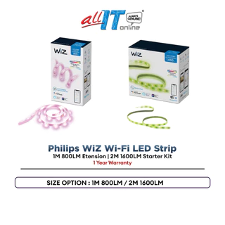 Philips Wiz Wi-Fi LED Strip Light 1M 800lm / 2M 1600lm | Smart Control | Voice Control | Smart LED