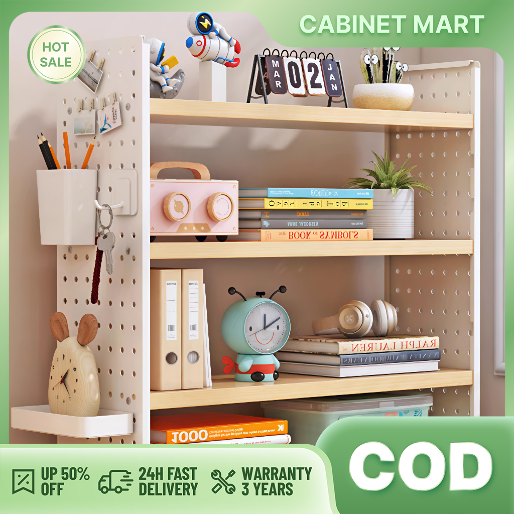 Pegboard Desktop Storage Rack Desk Oranizers&Bookshelf Office ...