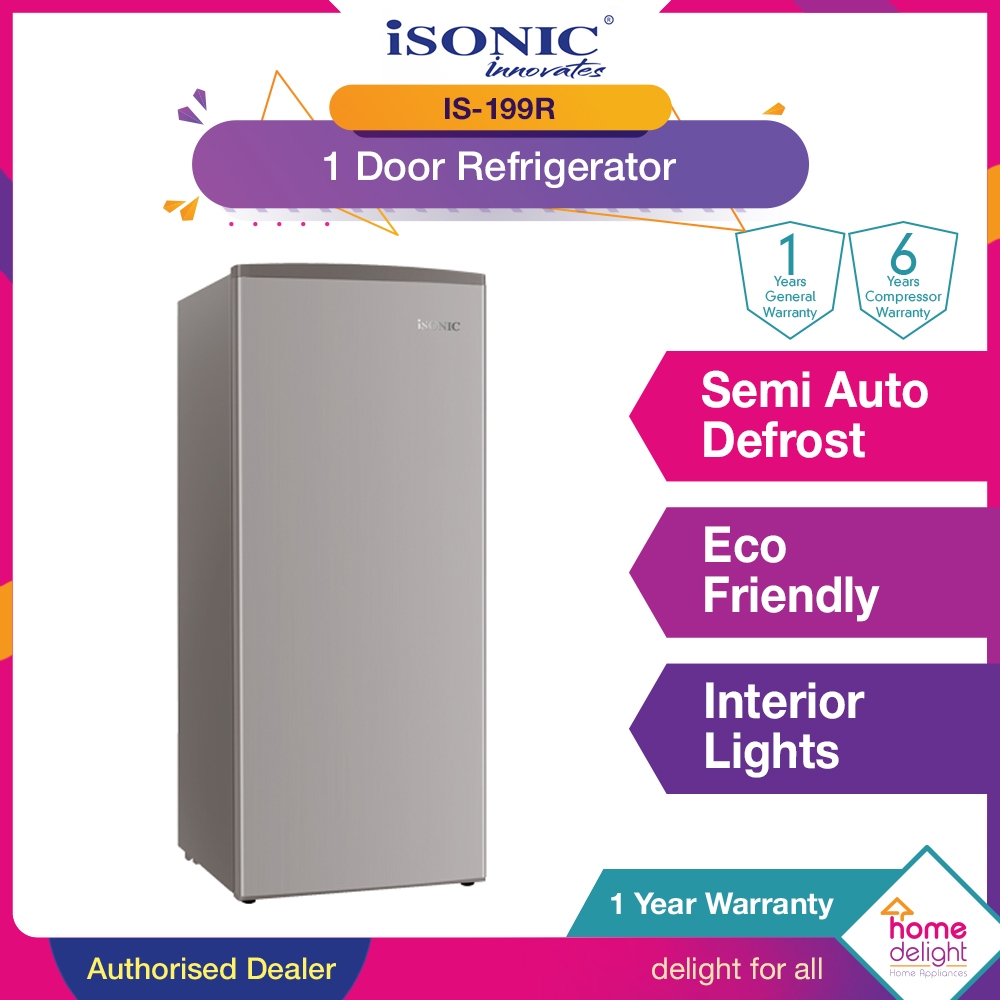 Isonic 1 Door Fridge 175L IS-199R IS199R | Shopee Malaysia