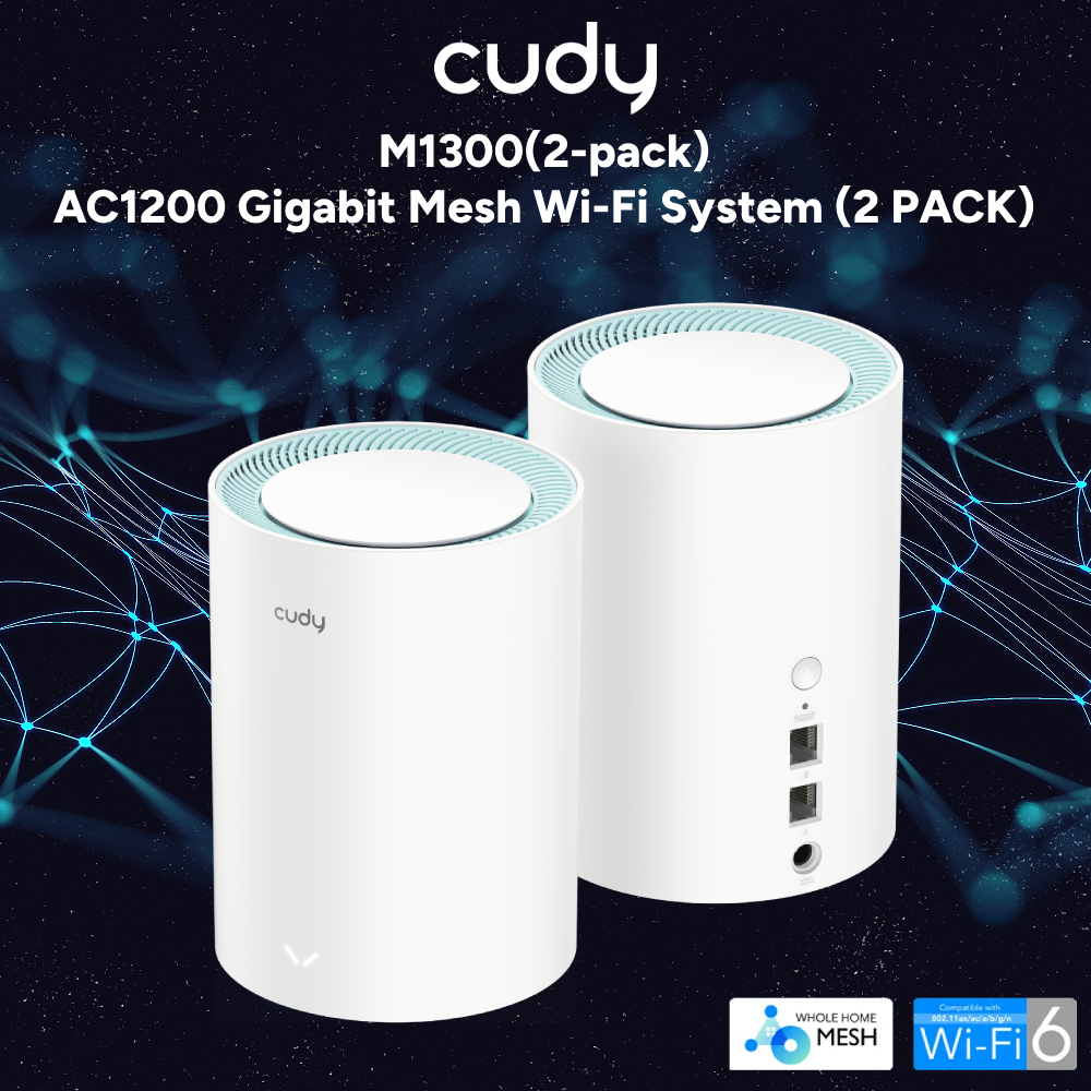 Cudy M1300 - AC1200 Gigabit Mesh Wi-Fi System (2 PACK) | Shopee Malaysia